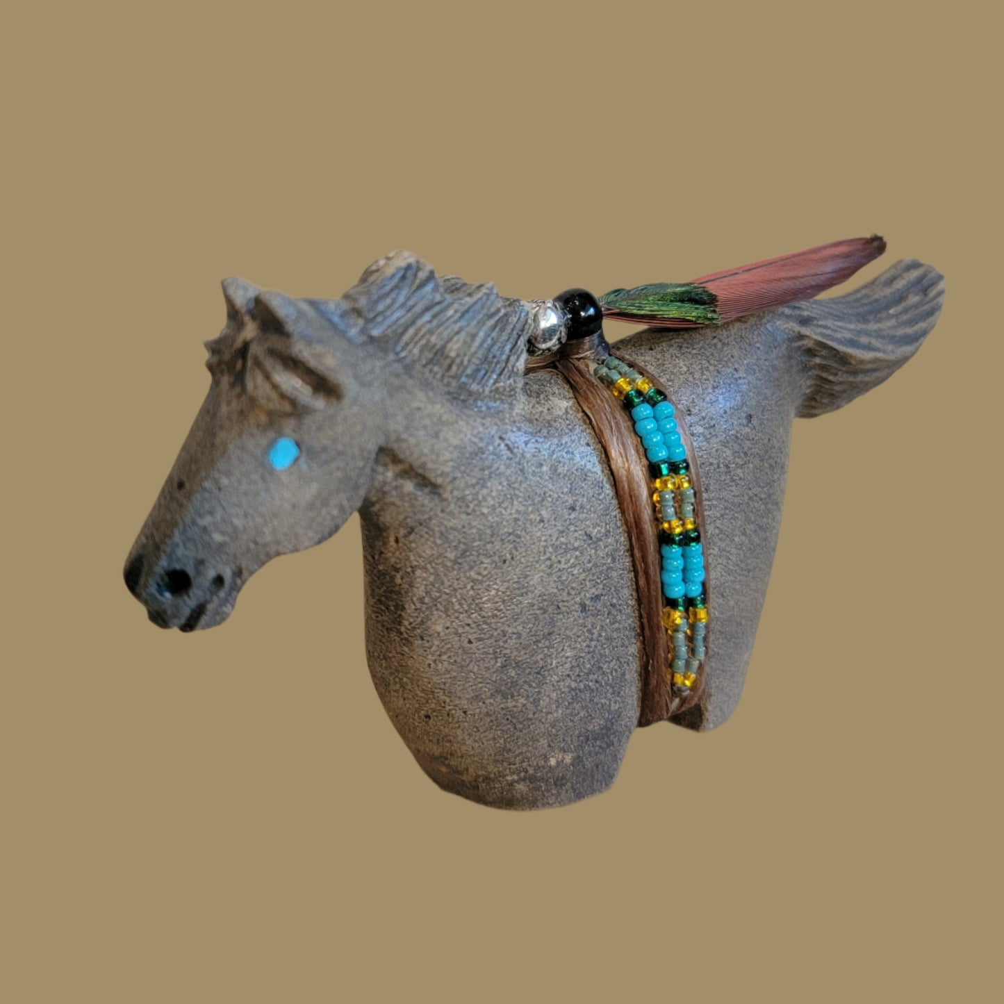 Beautiful and Powerful Navajo Horse on the Run Zuni Fetish