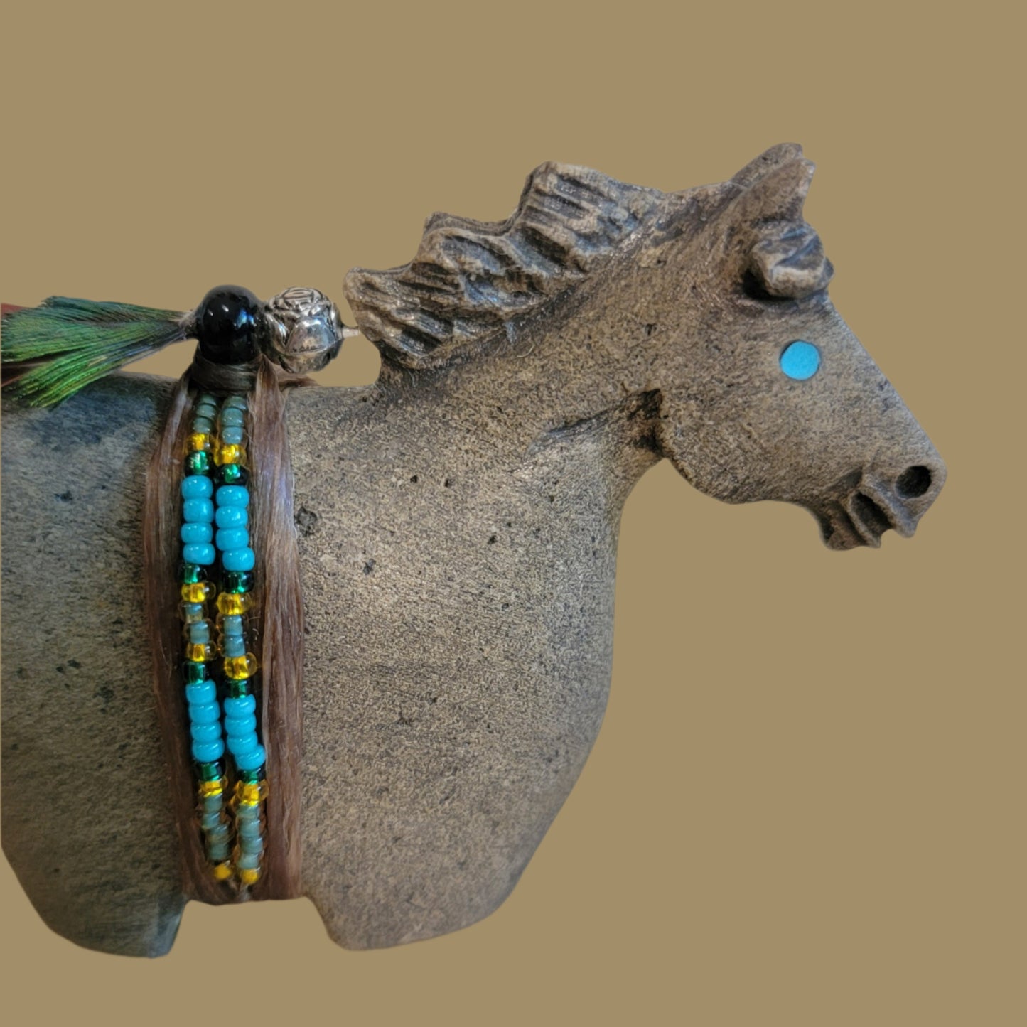 Beautiful and Powerful Navajo Horse on the Run Zuni Fetish