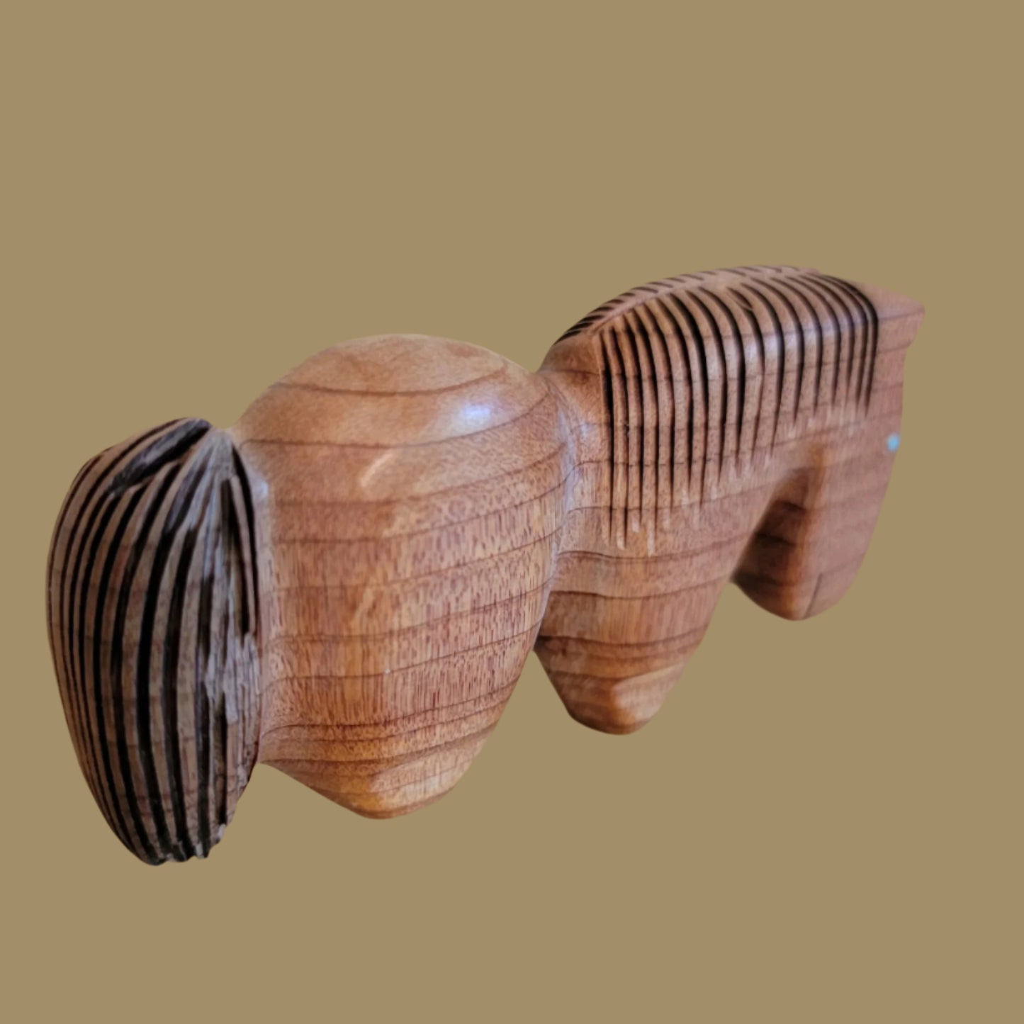 Cedar and Wood Burned Healing Horse Zuni Fetish