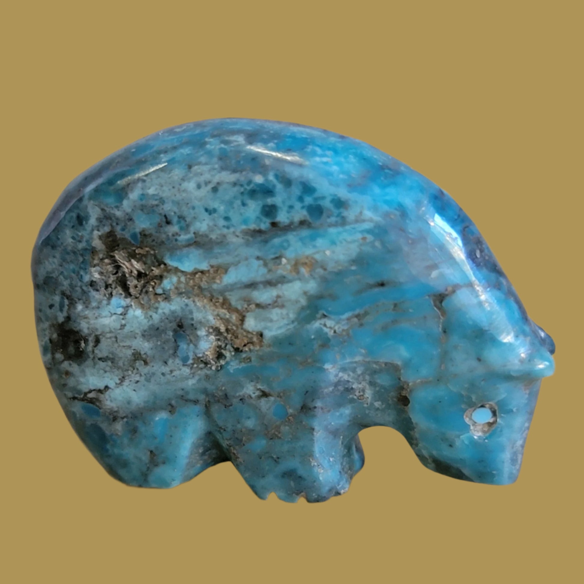 Chrysocolla Medicine Bear Zuni Fetish