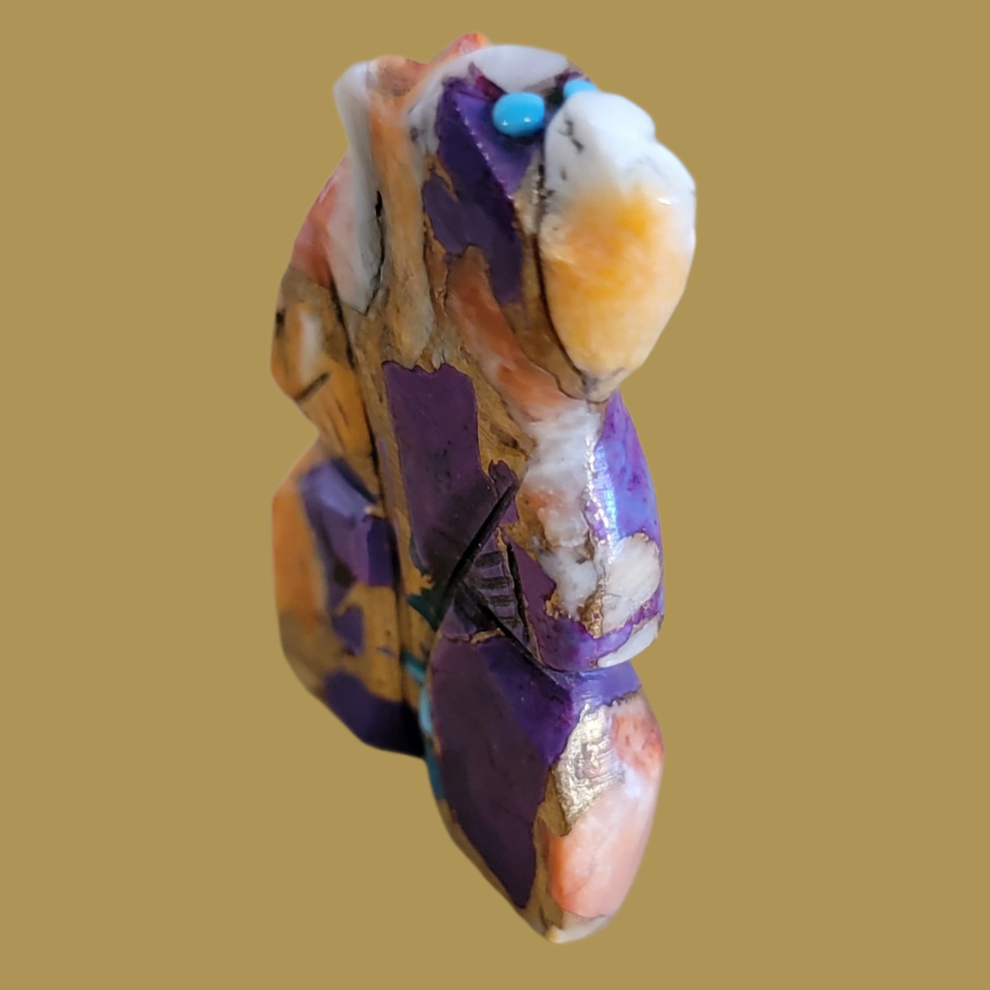 Colorful Composite Standing Bear Zuni Fetish