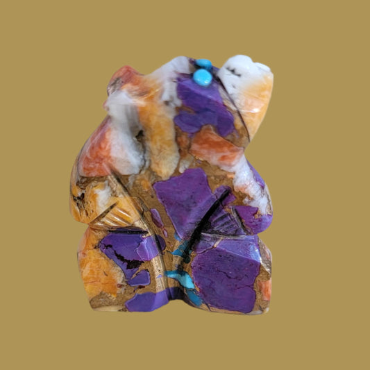 Colorful Composite Standing Bear Zuni Fetish