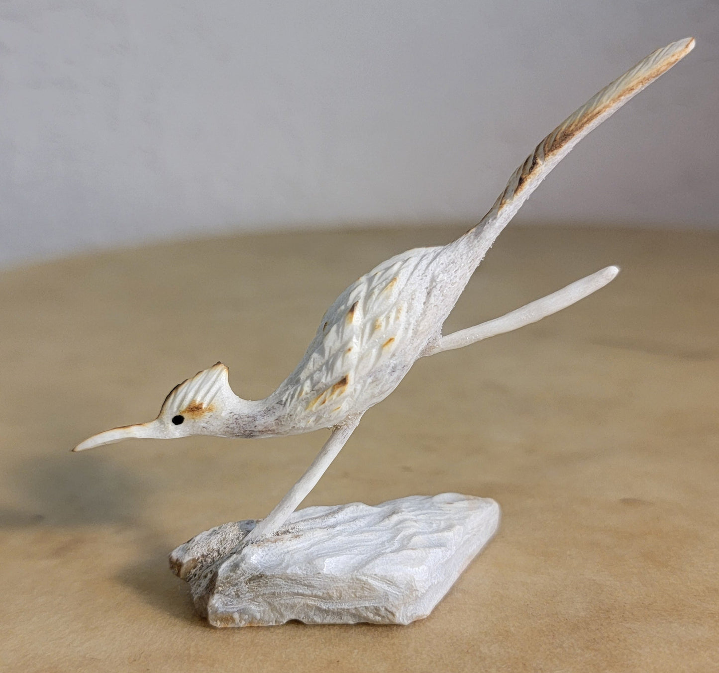 Antler Roadrunner on the Run Zuni Fetish