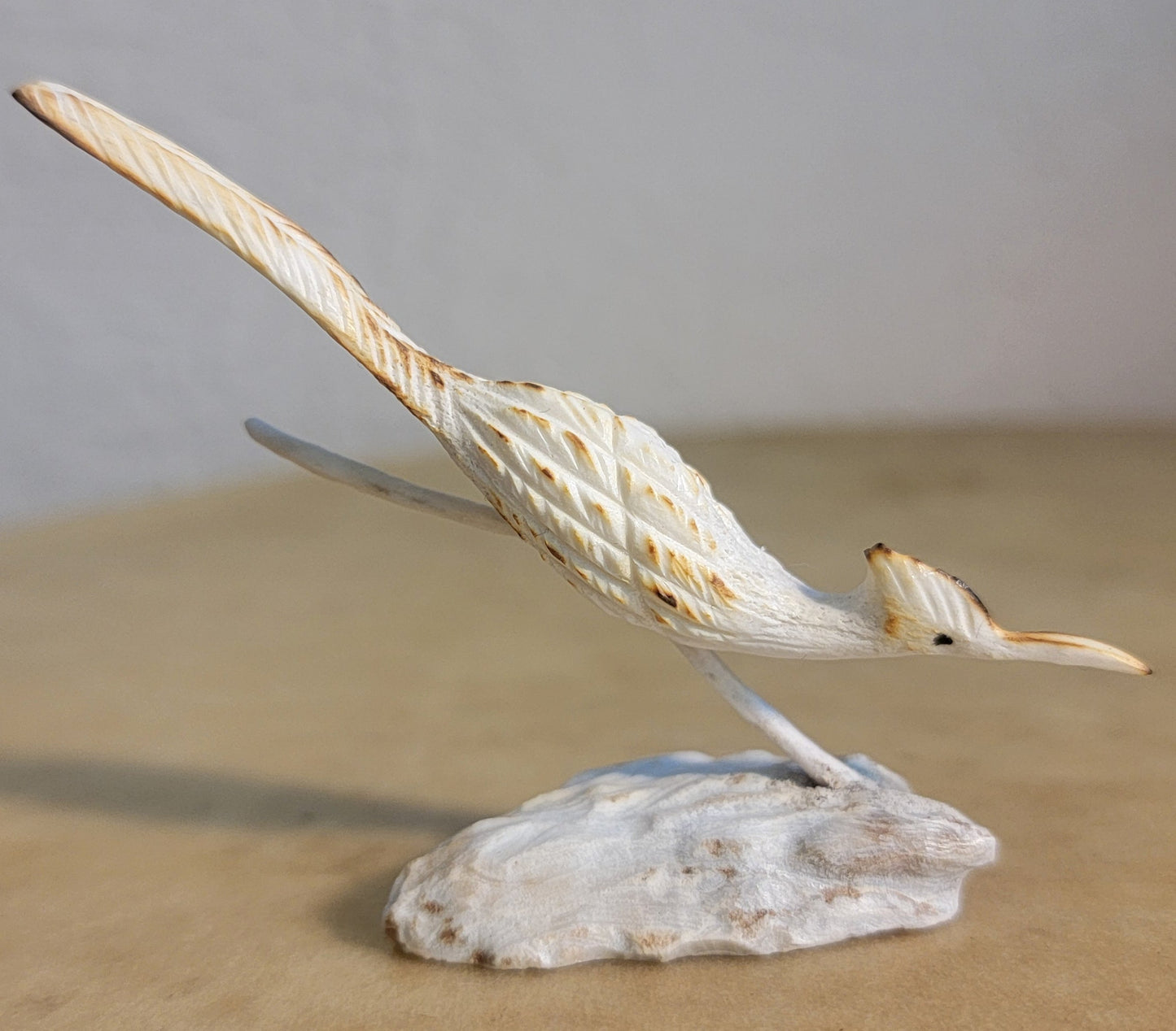 Antler Roadrunner on the Run Zuni Fetish