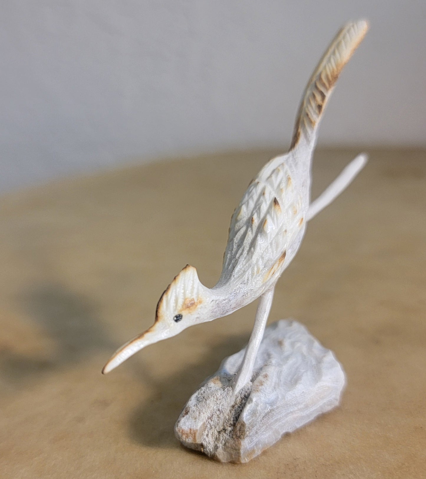 Antler Roadrunner on the Run Zuni Fetish