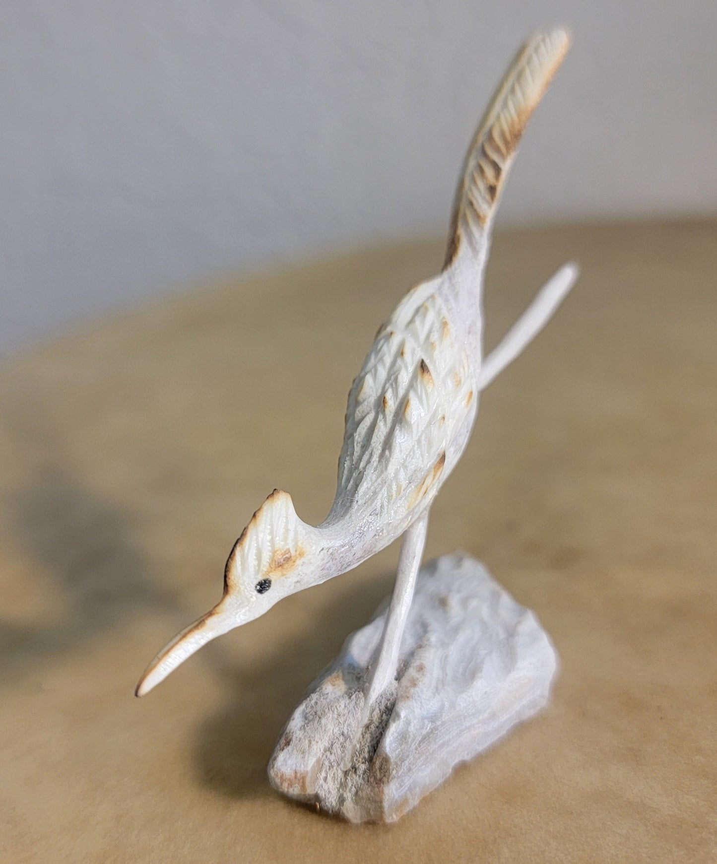 Antler Roadrunner on the Run Zuni Fetish