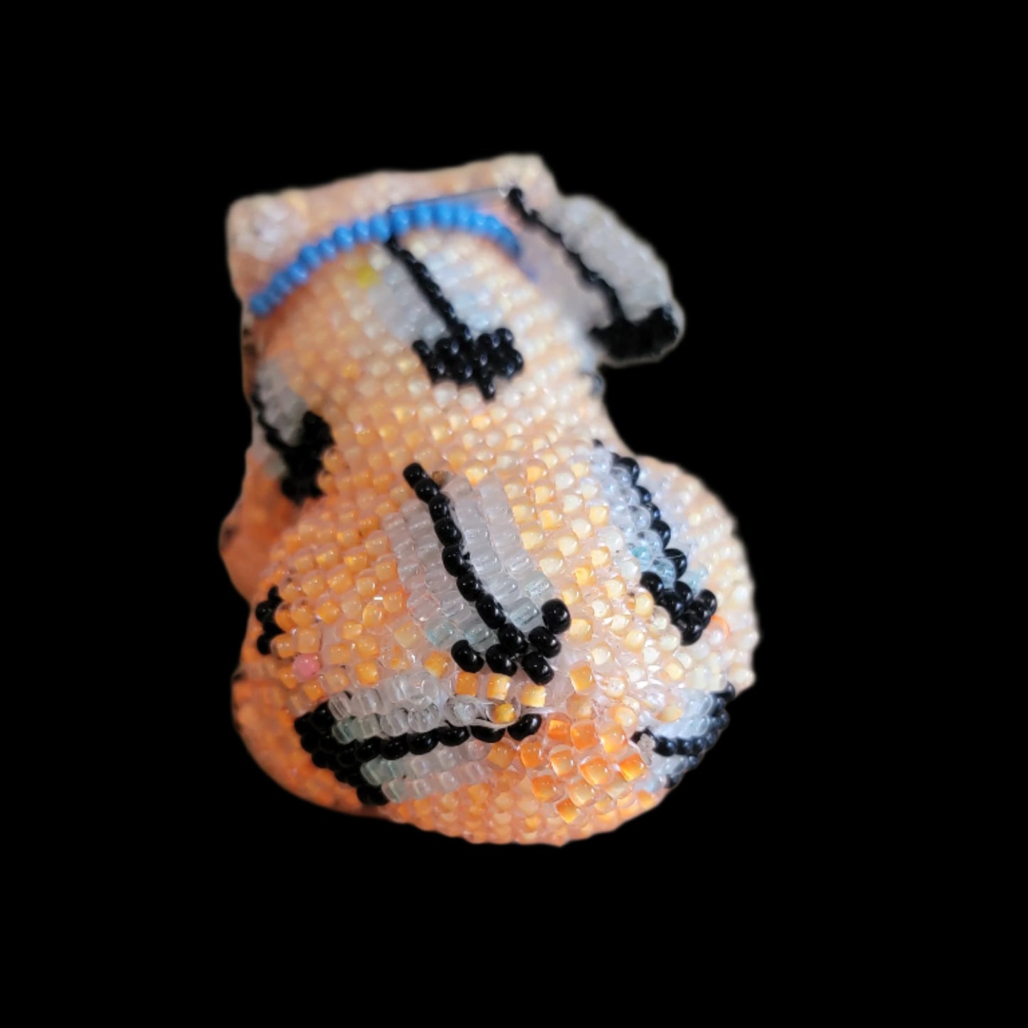 Neon Beaded Bear Cub Cutie Indian Beadwork