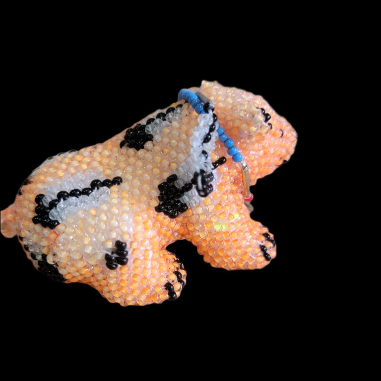 Neon Beaded Bear Cub Cutie Indian Beadwork