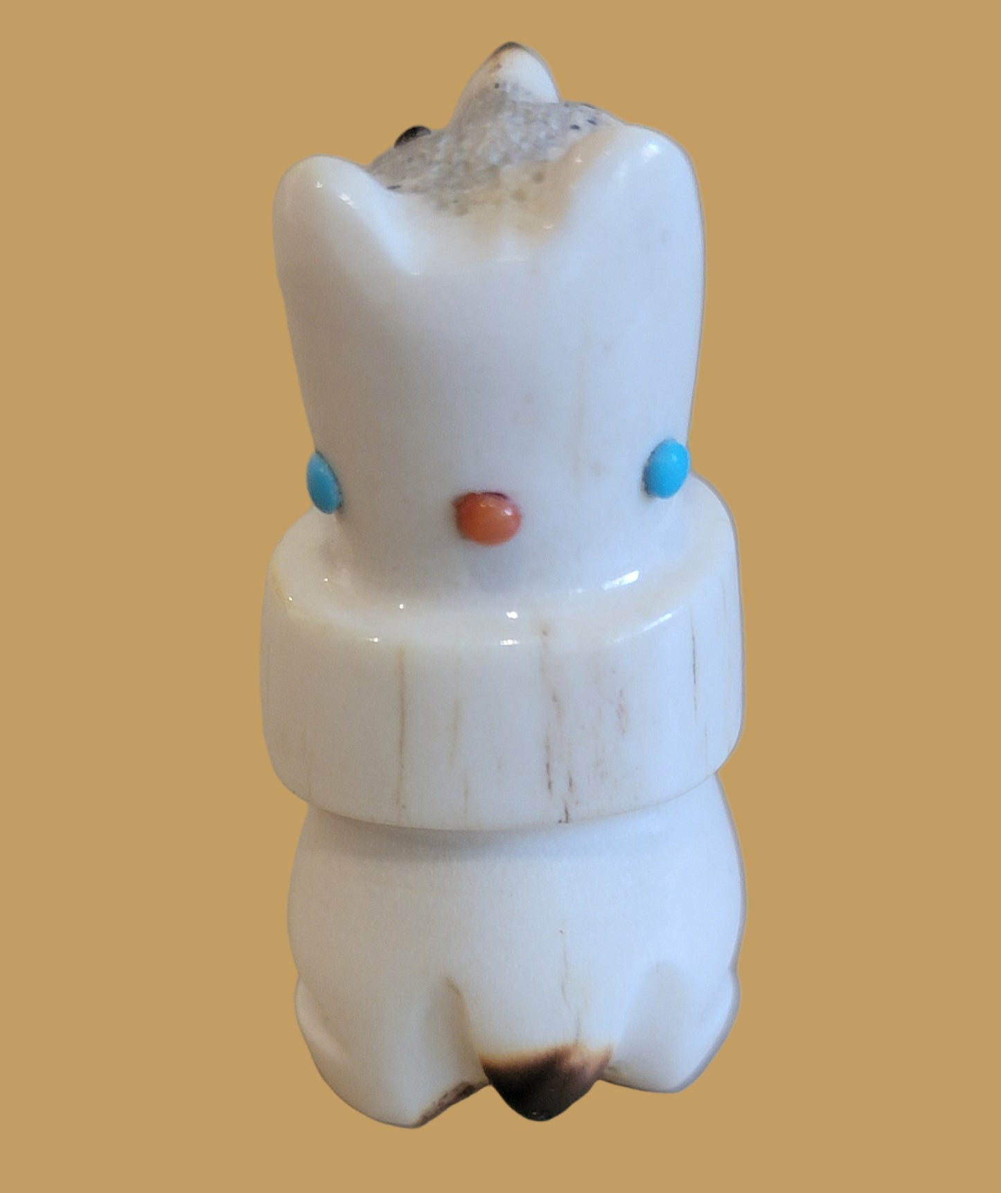 Gleeful Antler Standing Bear Zuni Fetish