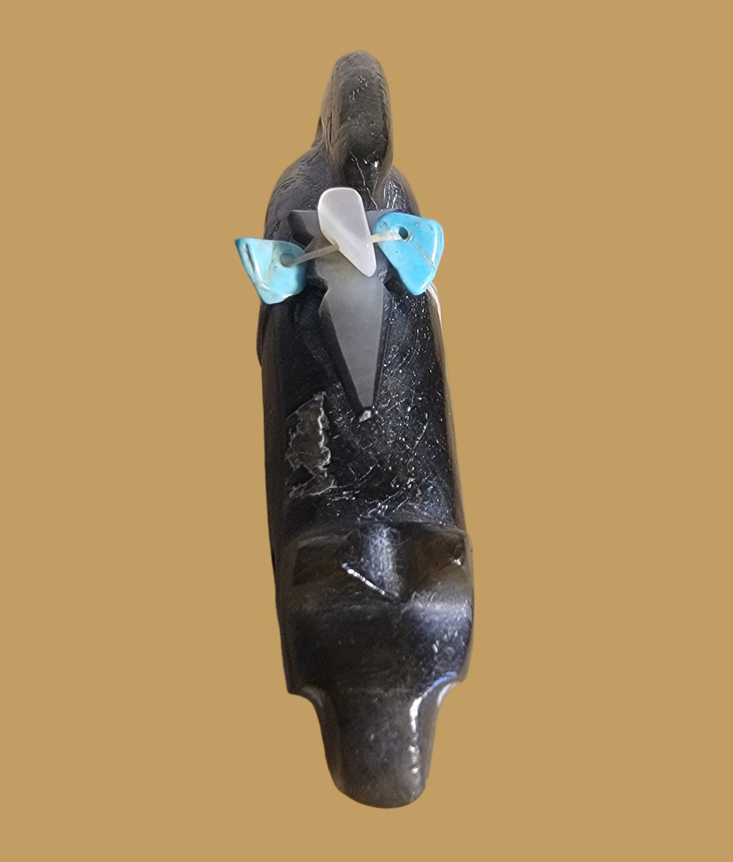 Labradorite Long and Lean Mountain Lion Zuni Fetish