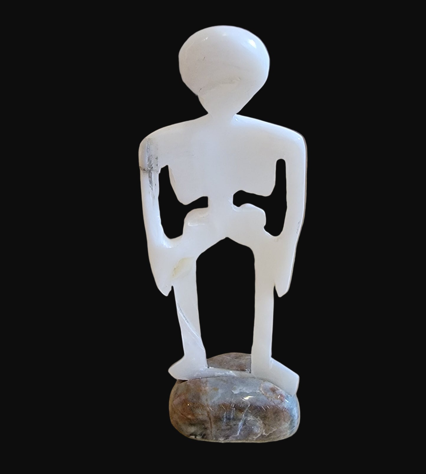 Shake, Rattle and Roll Mother of Pearl Skeleton Zuni Fetish