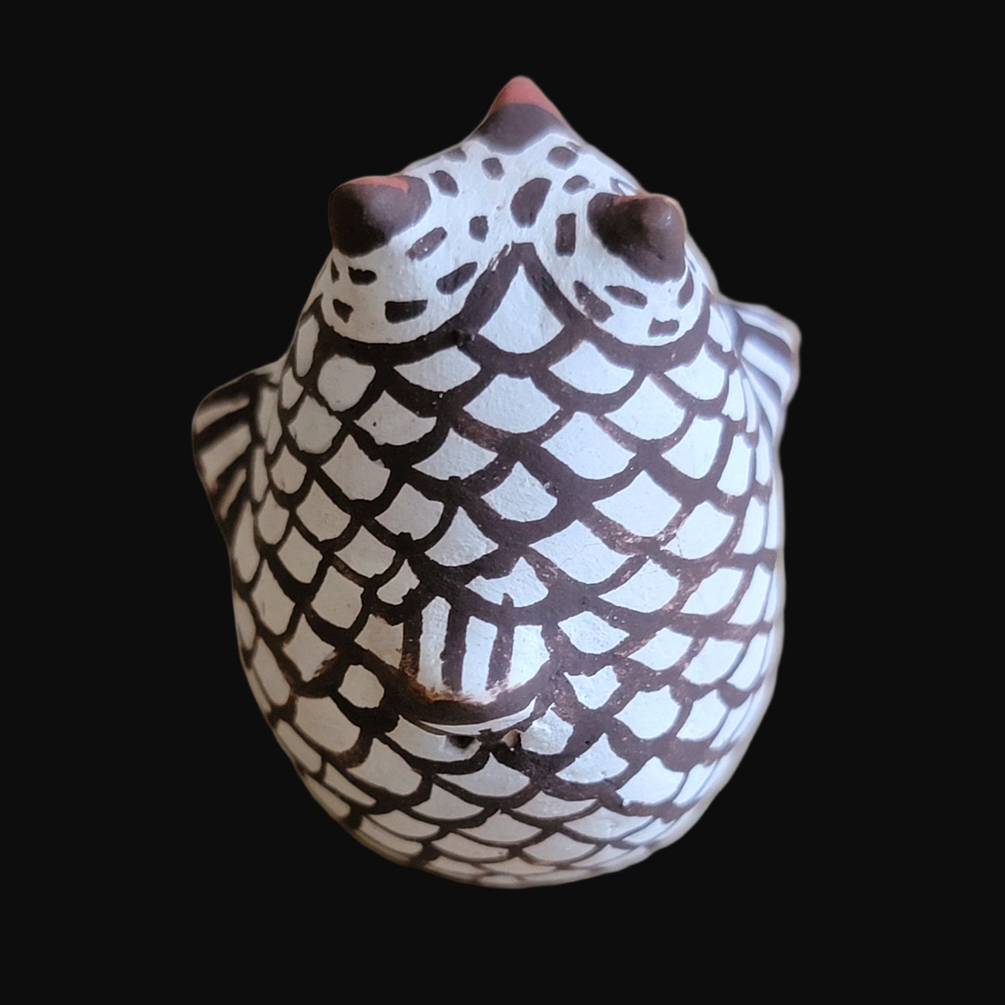 Miniature Great Horned Owl Zuni Pueblo Indian Pottery