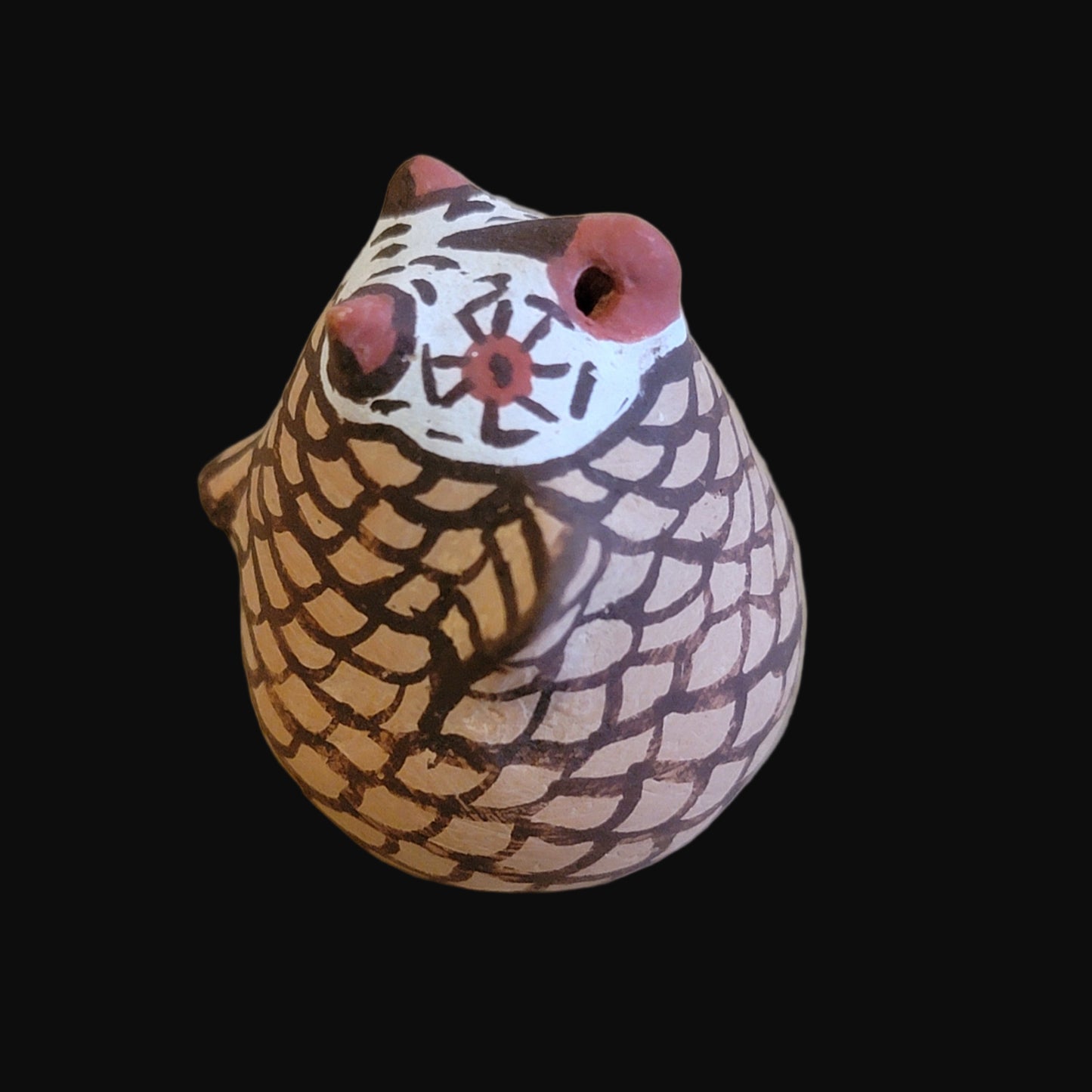 Miniature Zuni Autumn Owl Pueblo Indian Pottery