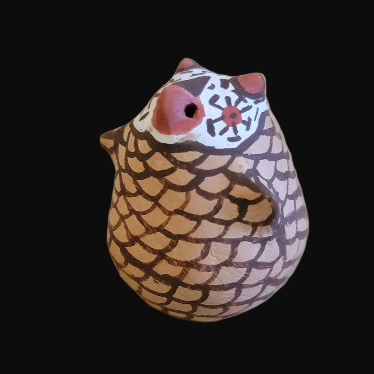 Miniature Zuni Autumn Owl Pueblo Indian Pottery