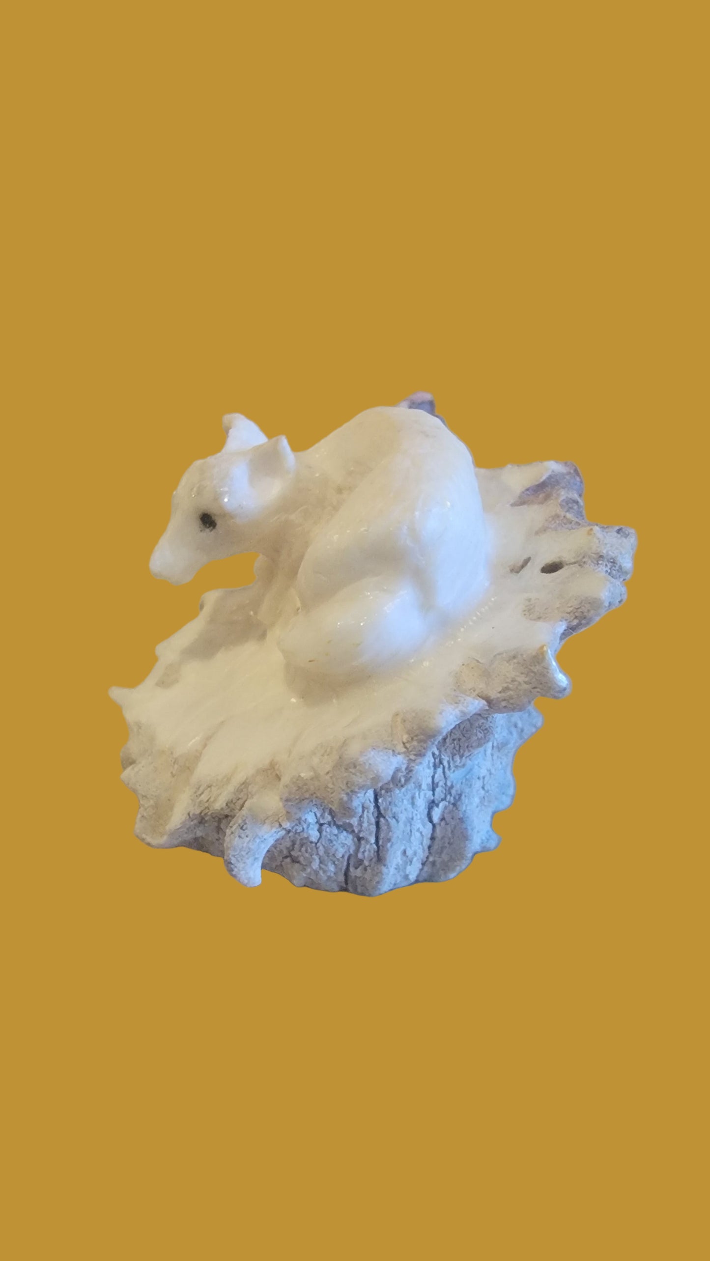 Antler Fox Curled Up in Cozy Den Zuni Fetish