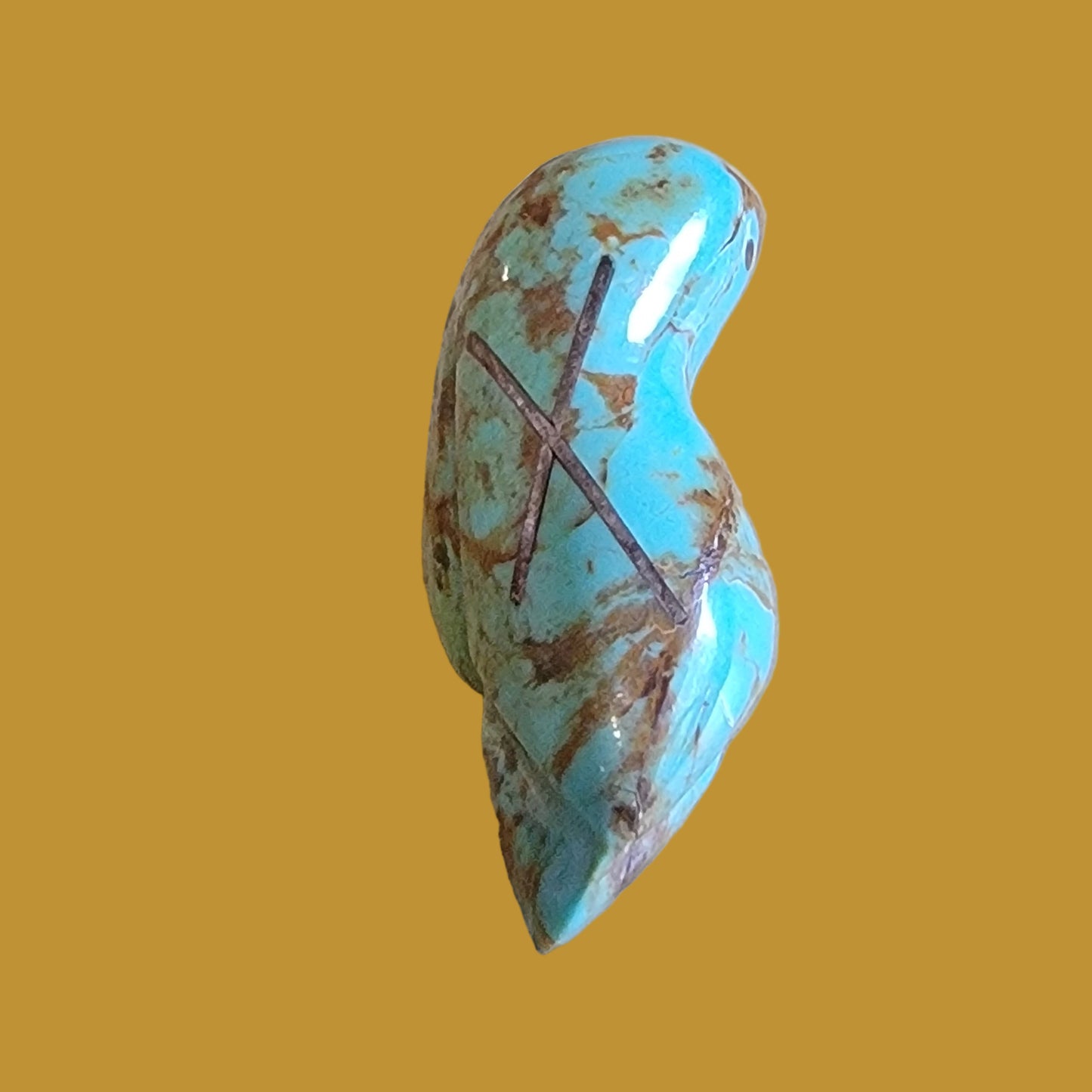Turquoise Crosswinged Eagle Zuni Fetish
