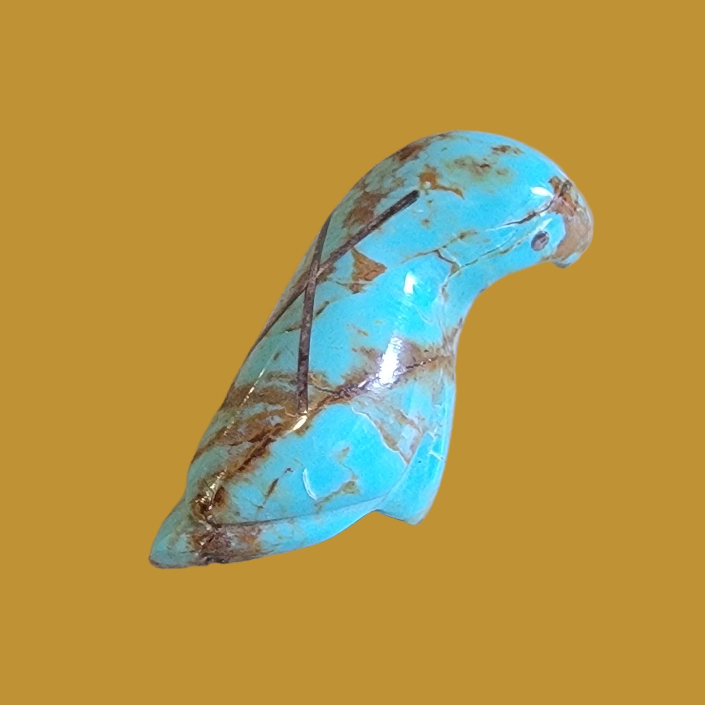 Turquoise Crosswinged Eagle Zuni Fetish