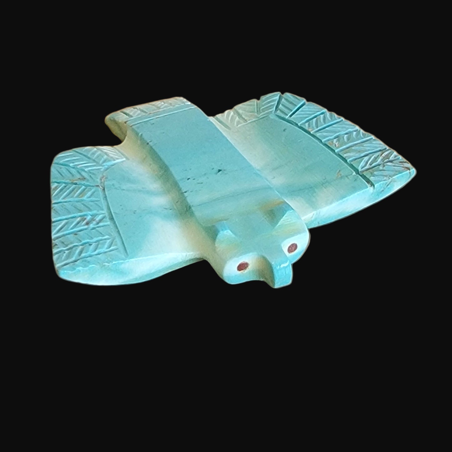 Turquoise Soaring Halloween Bat Zuni Fetish