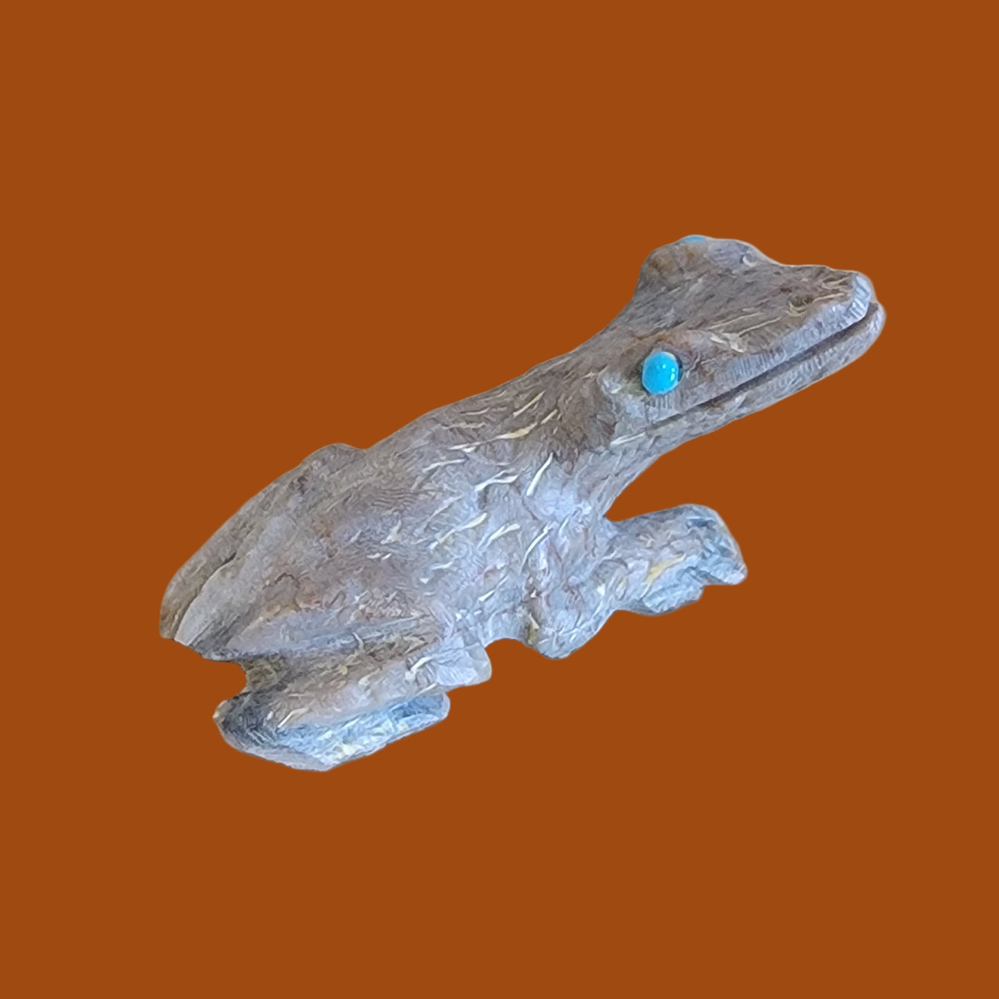 Eye of Toad is Turquoise! Zuni Fetish