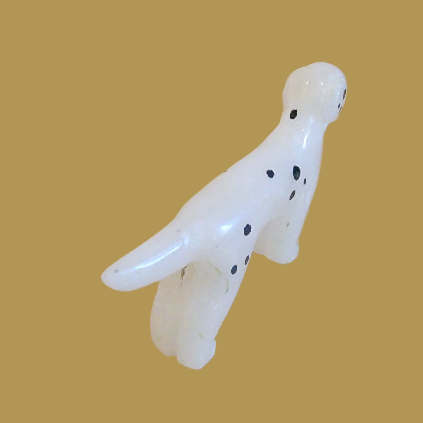Spotted Alabaster Dalmatian Dog/Pup Zuni Fetish
