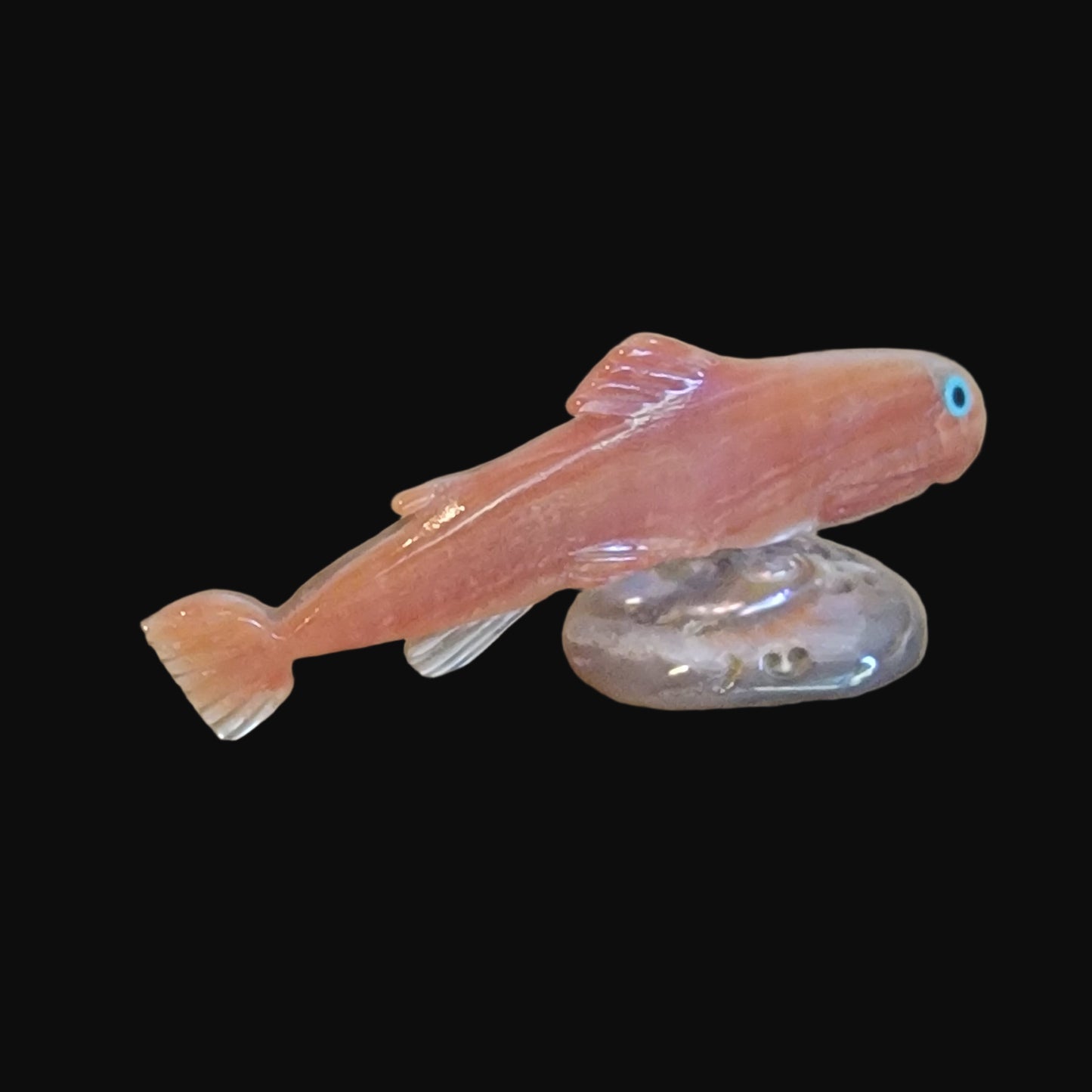 Elegant Abalone Shell Rainbow Trout Fish Zuni Fetish