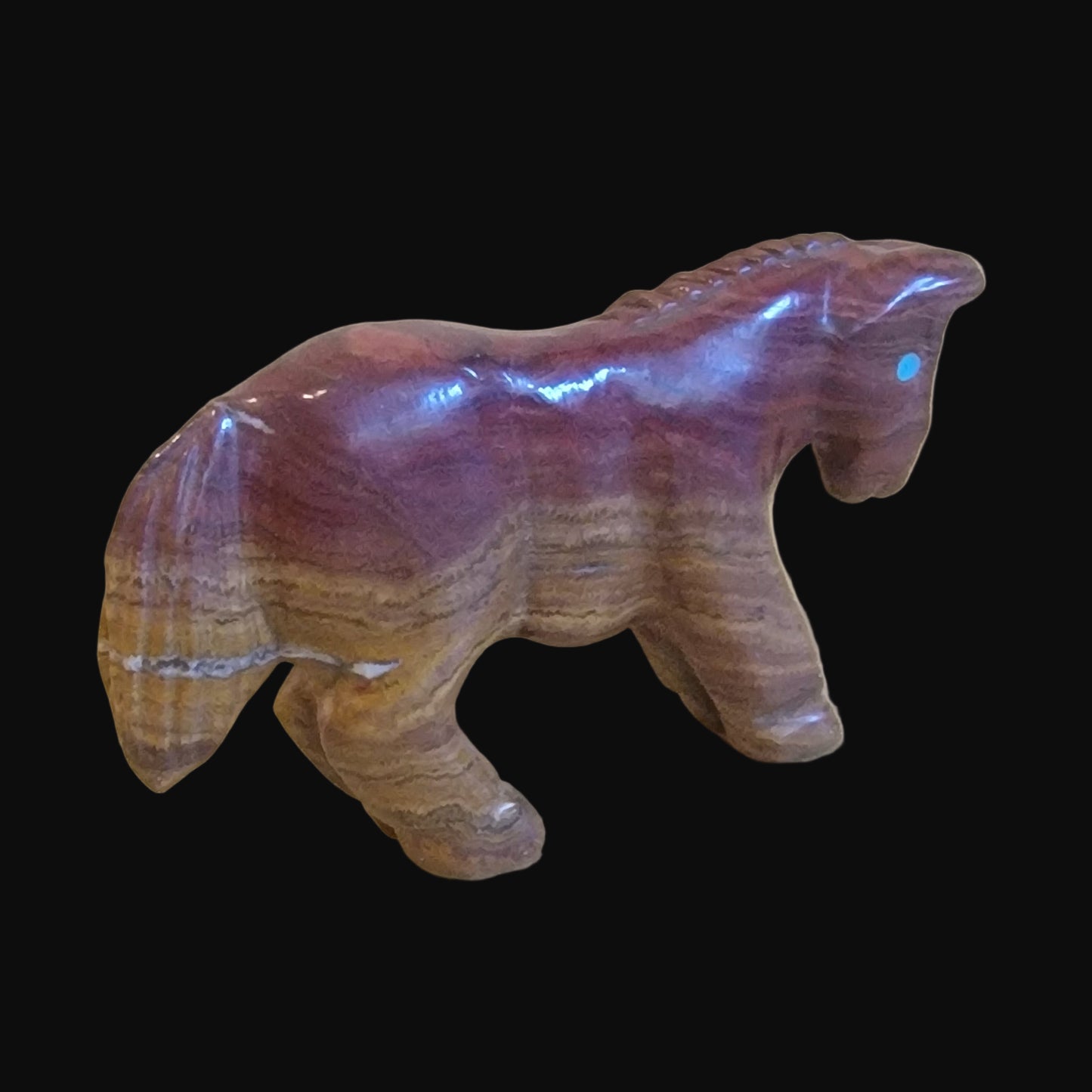 Simply Elegant. Onyx Healing Horse Zuni Fetish