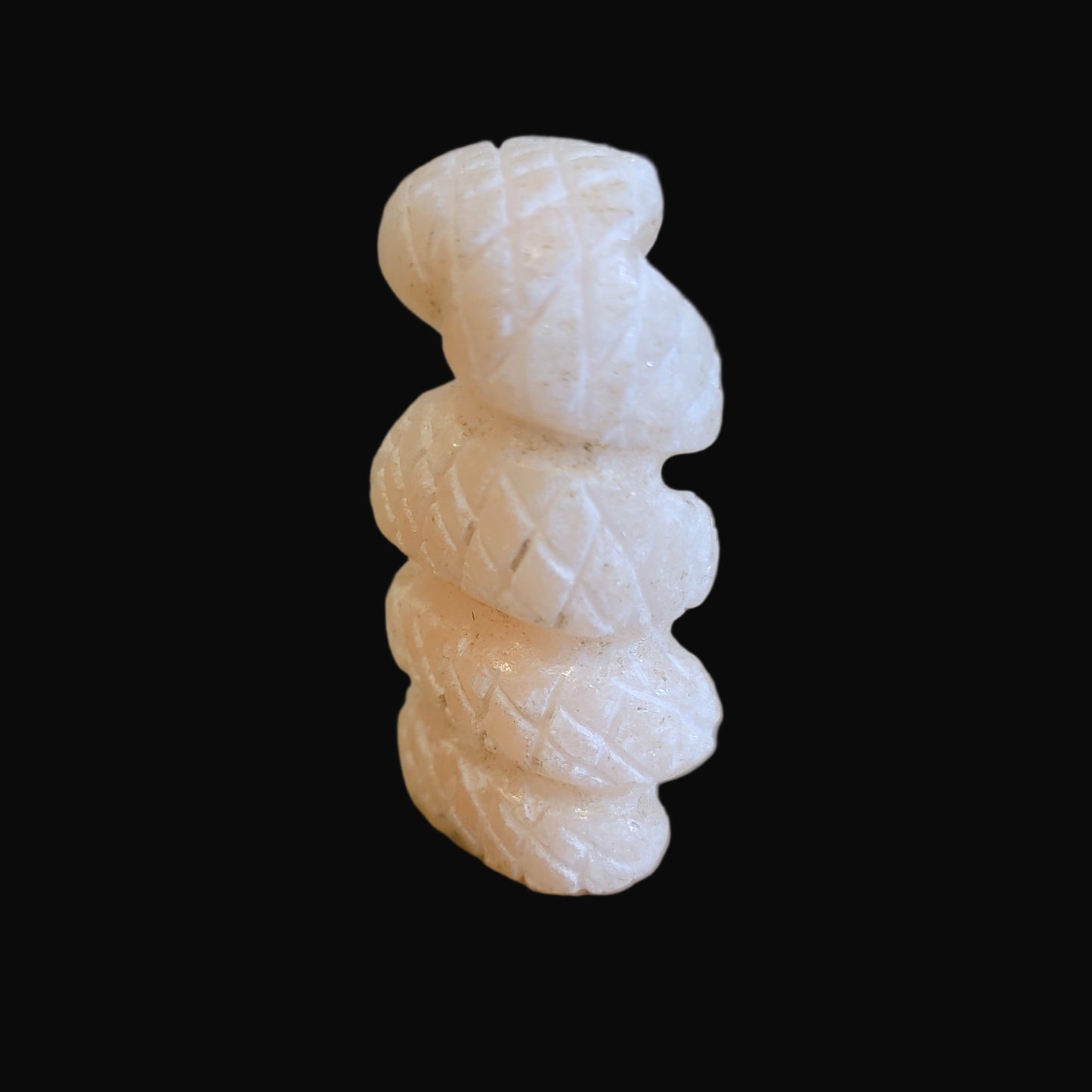 Coiled and Scaley Alabaster Rattlesnake/Snake Zuni Fetish