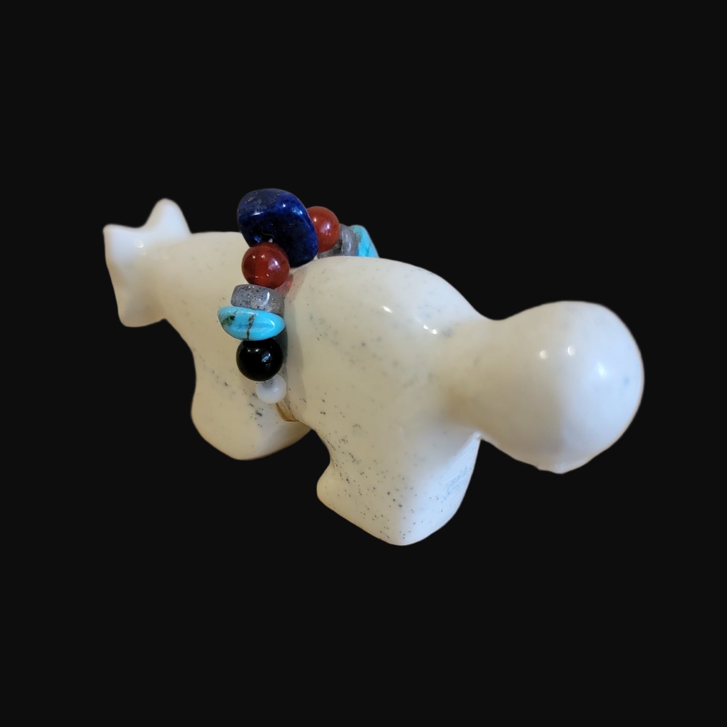 Serpentine Clairvoyant Bobcat w/ Fancy Bundle Zuni Fetish