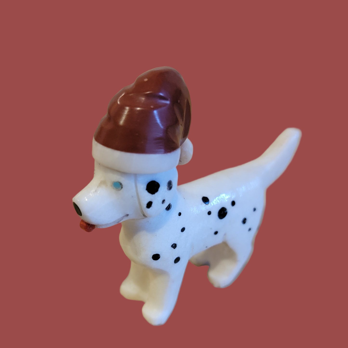 A Fabulous Holiday Dalmatian Creation Santa Dog/Pup Zuni Fetish