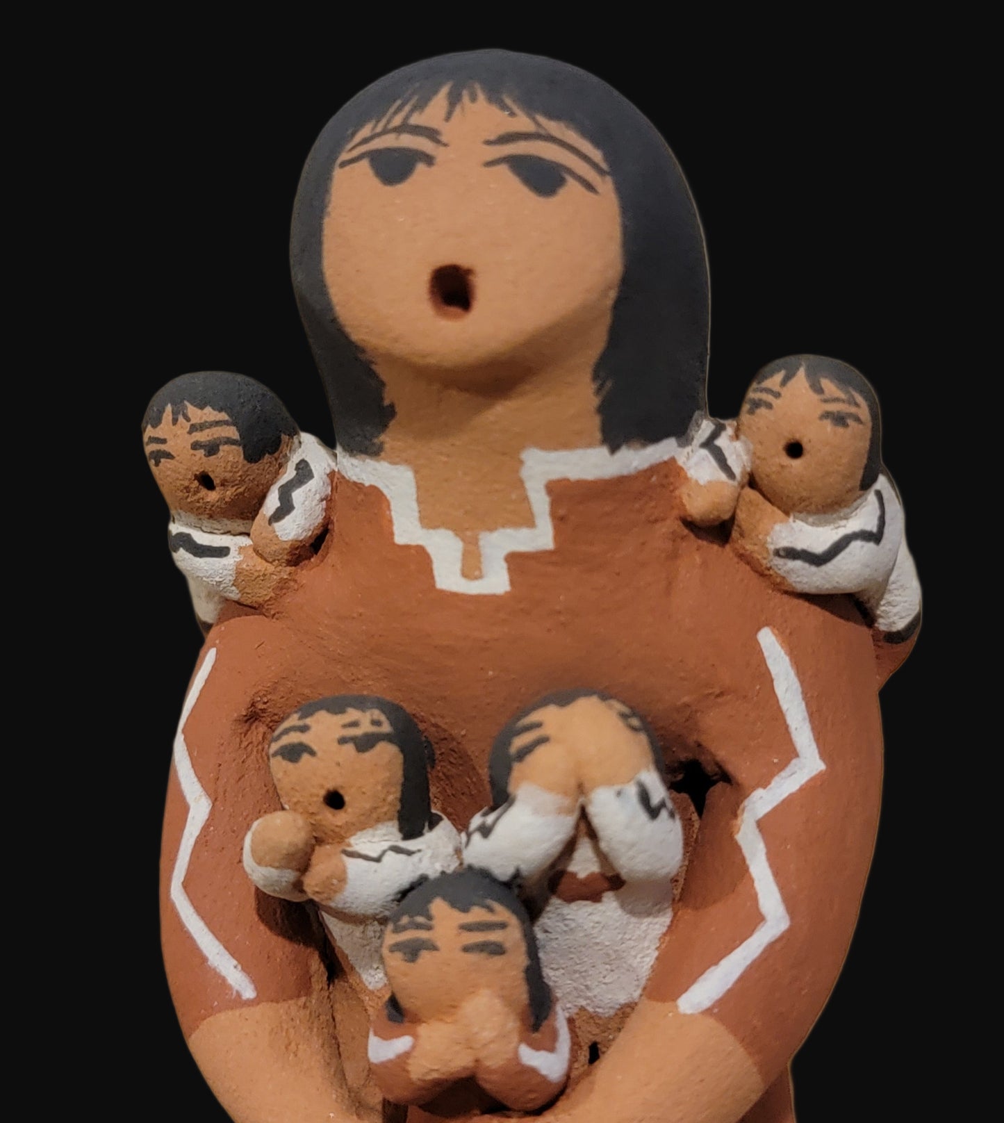 Jemez Pueblo Pottery Storyteller w/Five Children