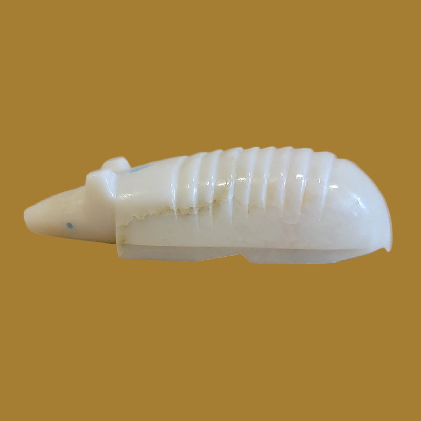 Serpentine Armadillo w/Heartline Zuni Fetish