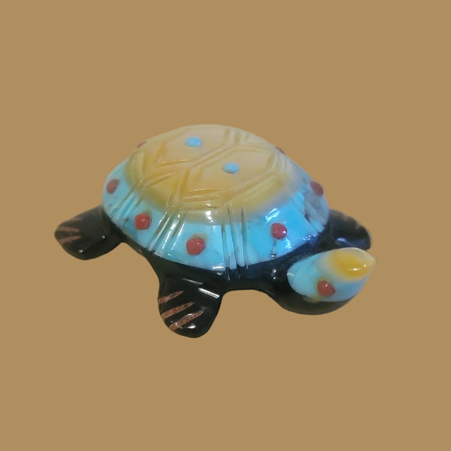 Layered Stone/Shell Zuni Fetish Turtle