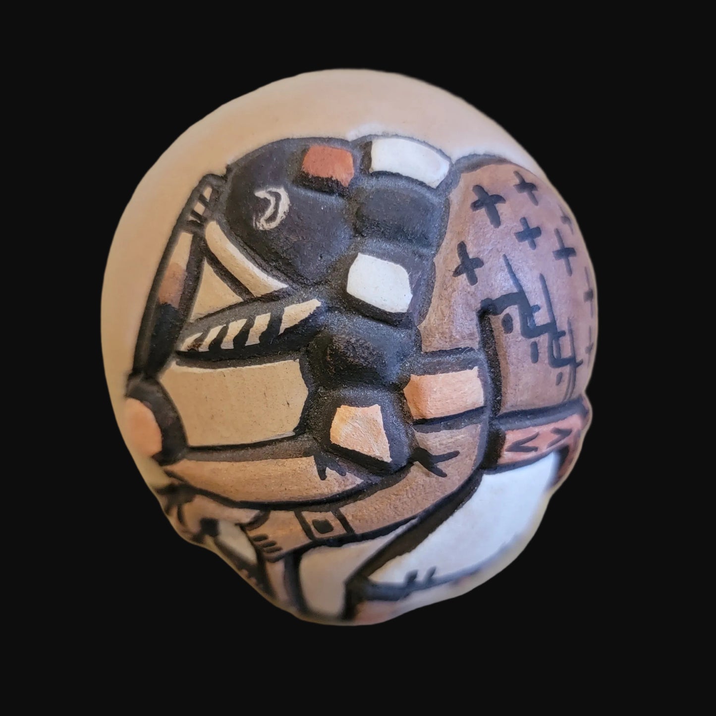 Hopi "Ogre" Pueblo Pottery Seedbowl