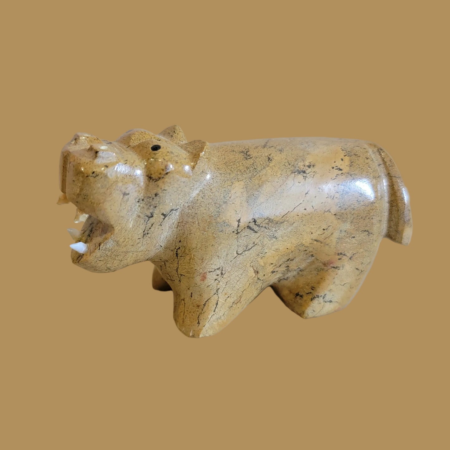 Travertine Hungry Hippo Zuni Fetish