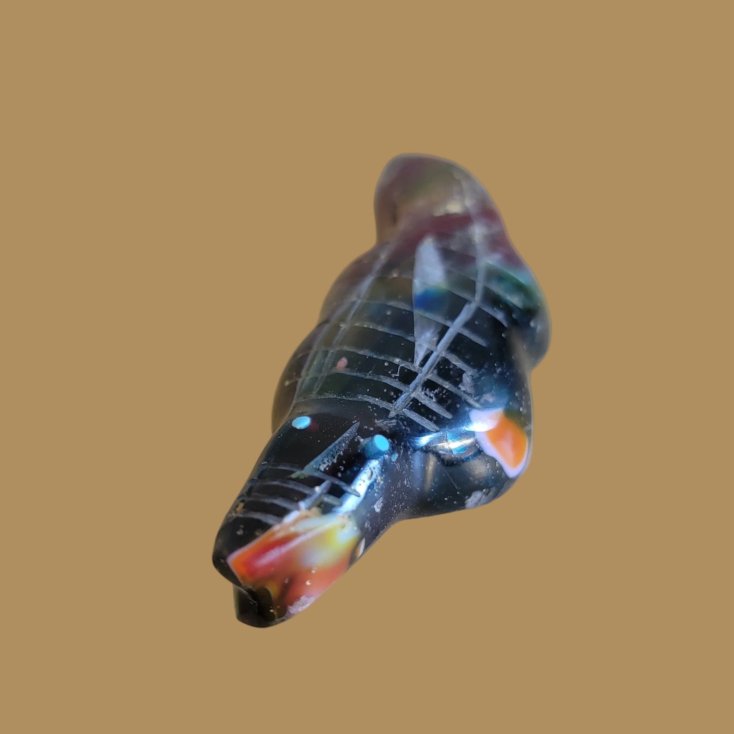 Colorful Surfite Gator/Alligator Zuni Fetish