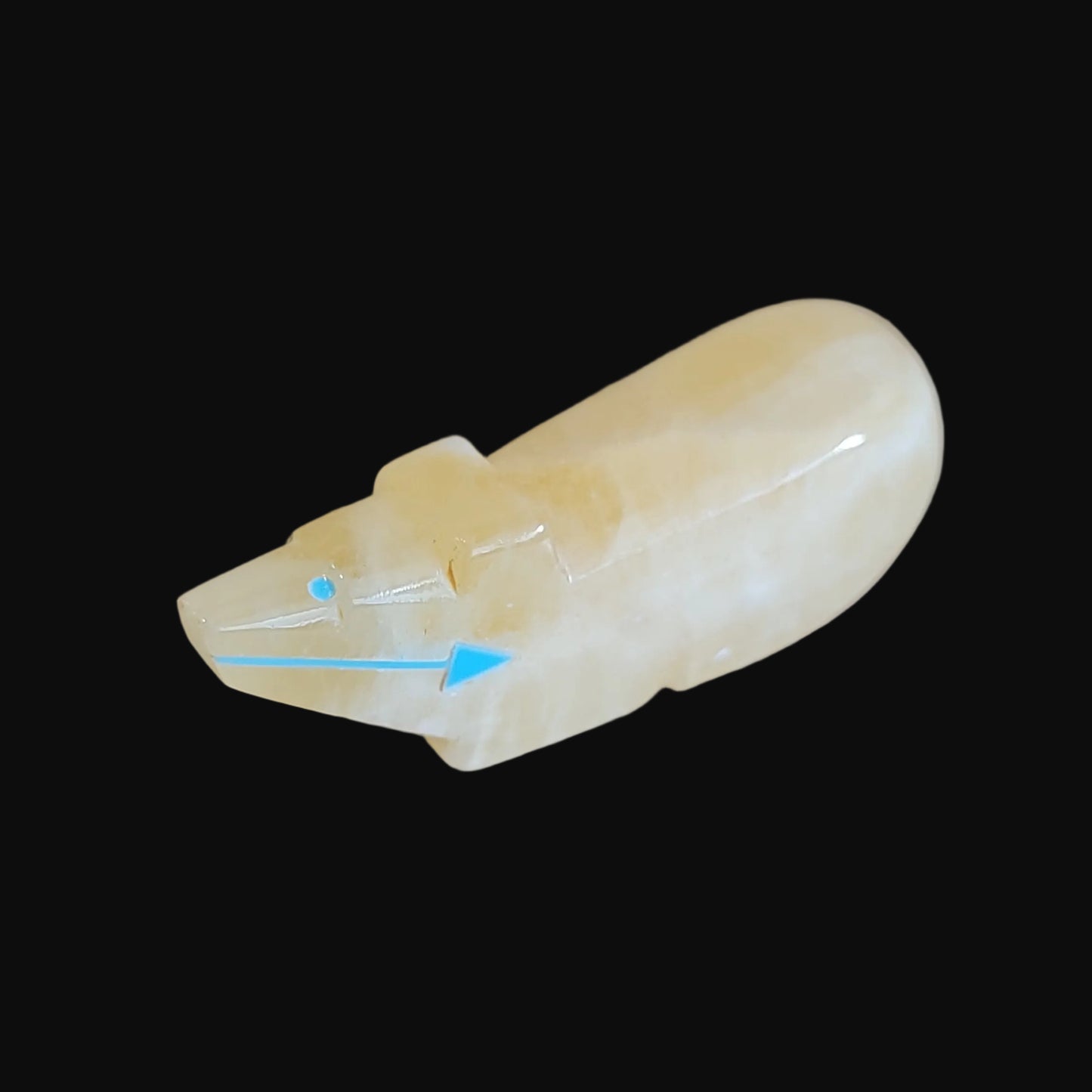 Calcite Bear w/ Heartline Zuni Fetish