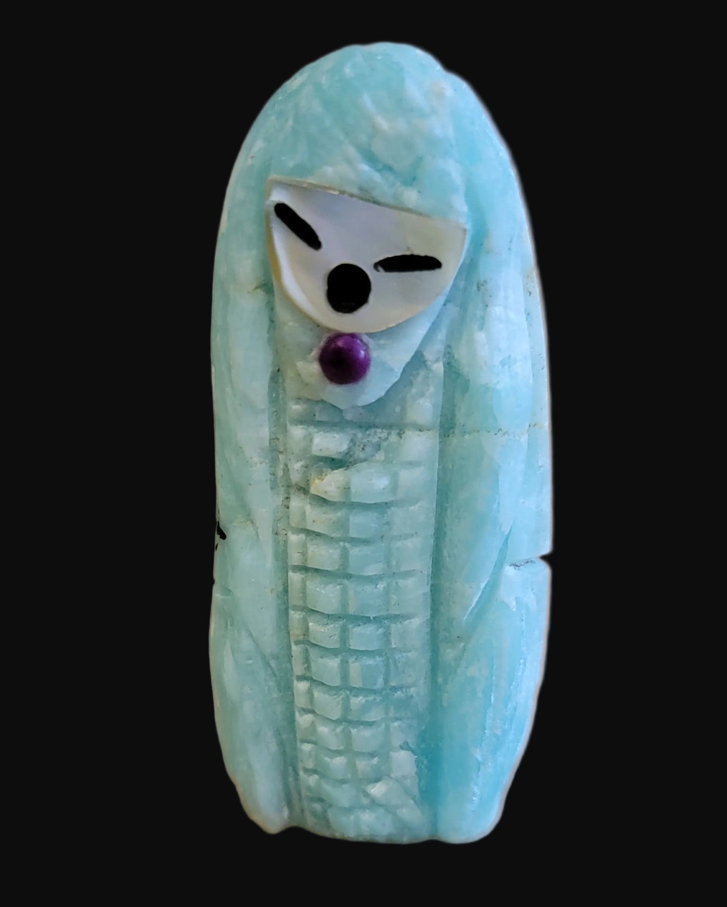 Aragonite/ Caribbean Calcite Zuni Corn Maiden Zuni Fetish