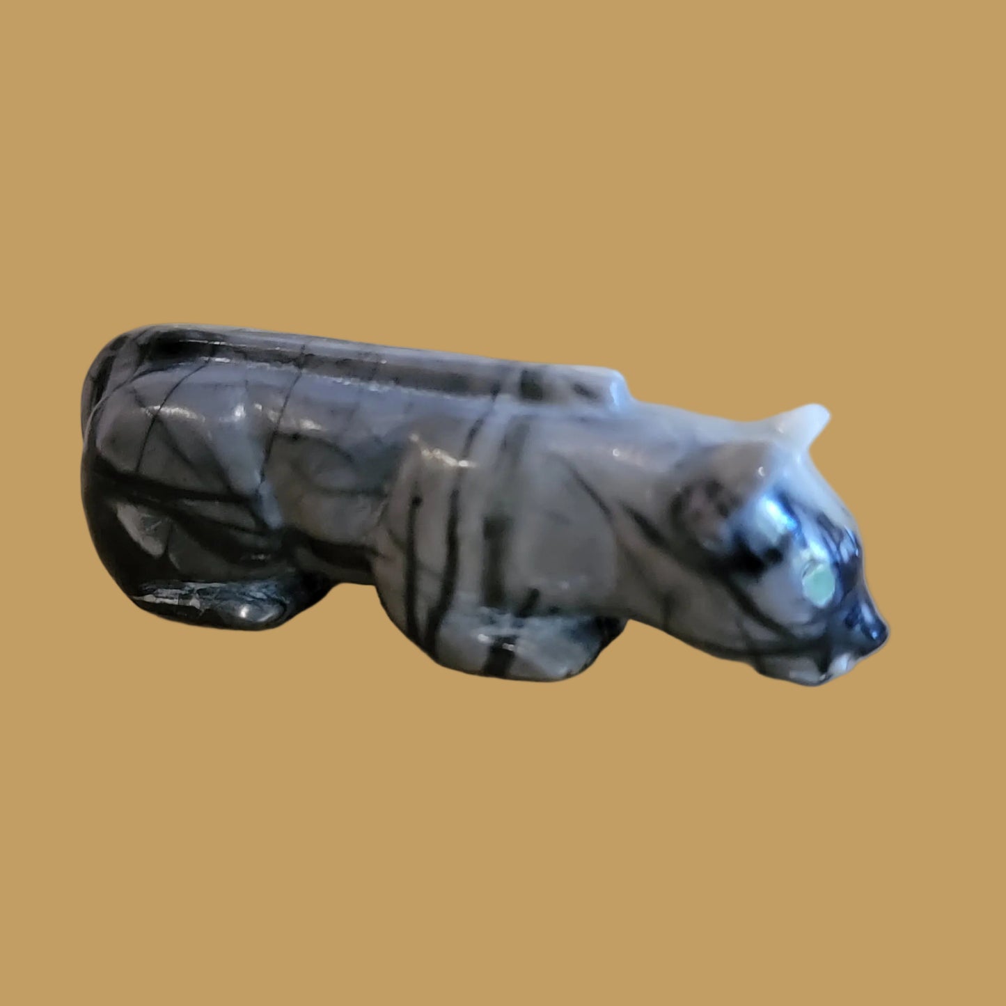 Picasso Marble Navajo Mountain Lion Zuni Fetish