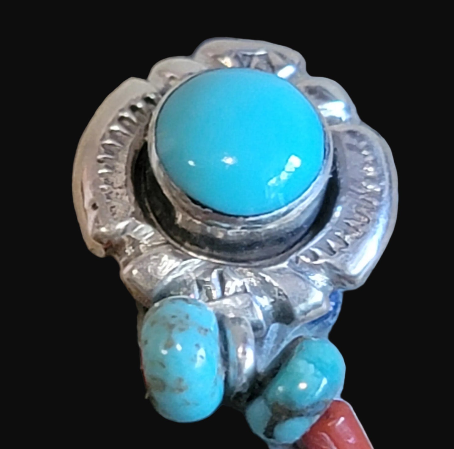 Sodalite Hawk w/ Fabulous Sterling and Turquoise Bundle Zuni Fetish
