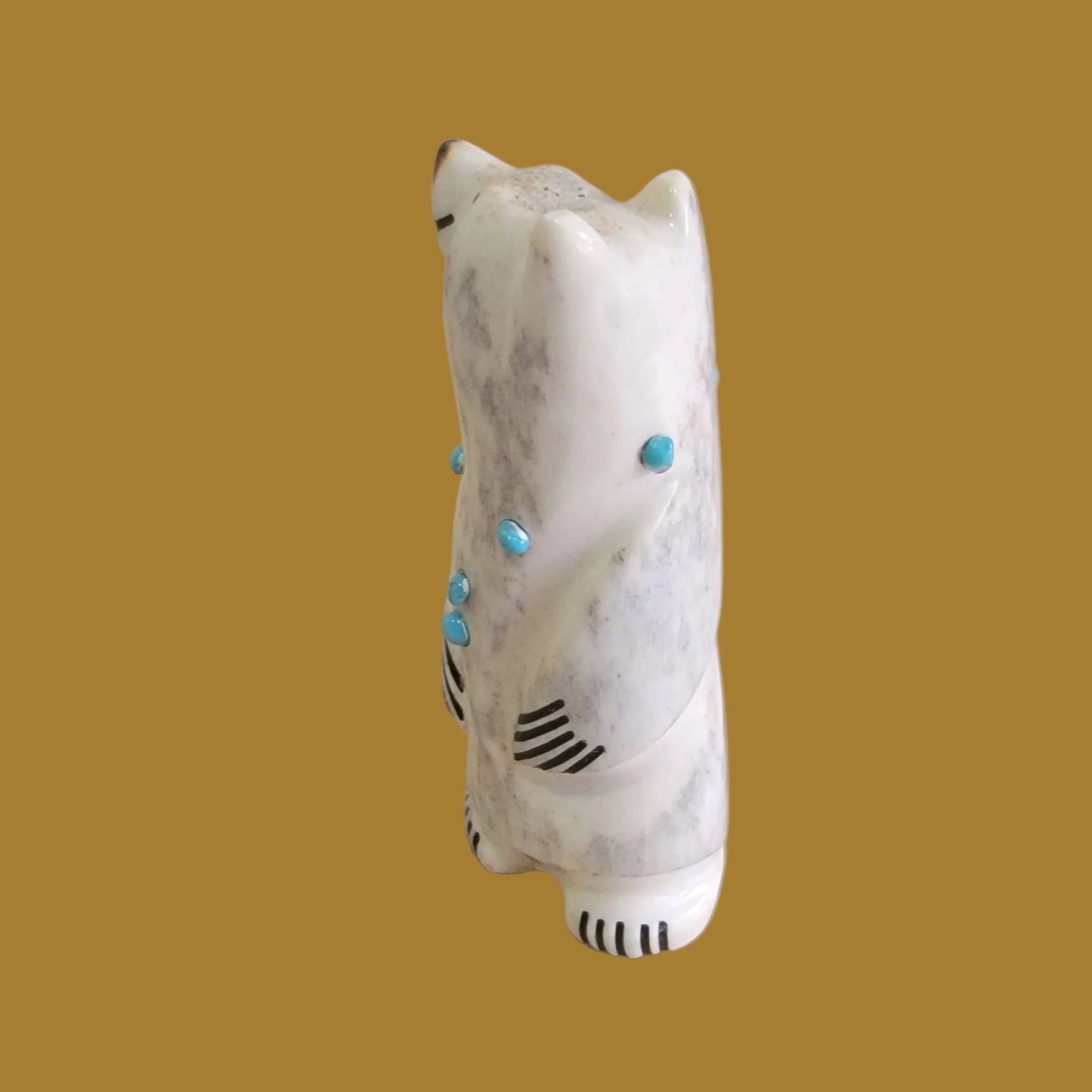Contented Antler Bear Zuni Fetish