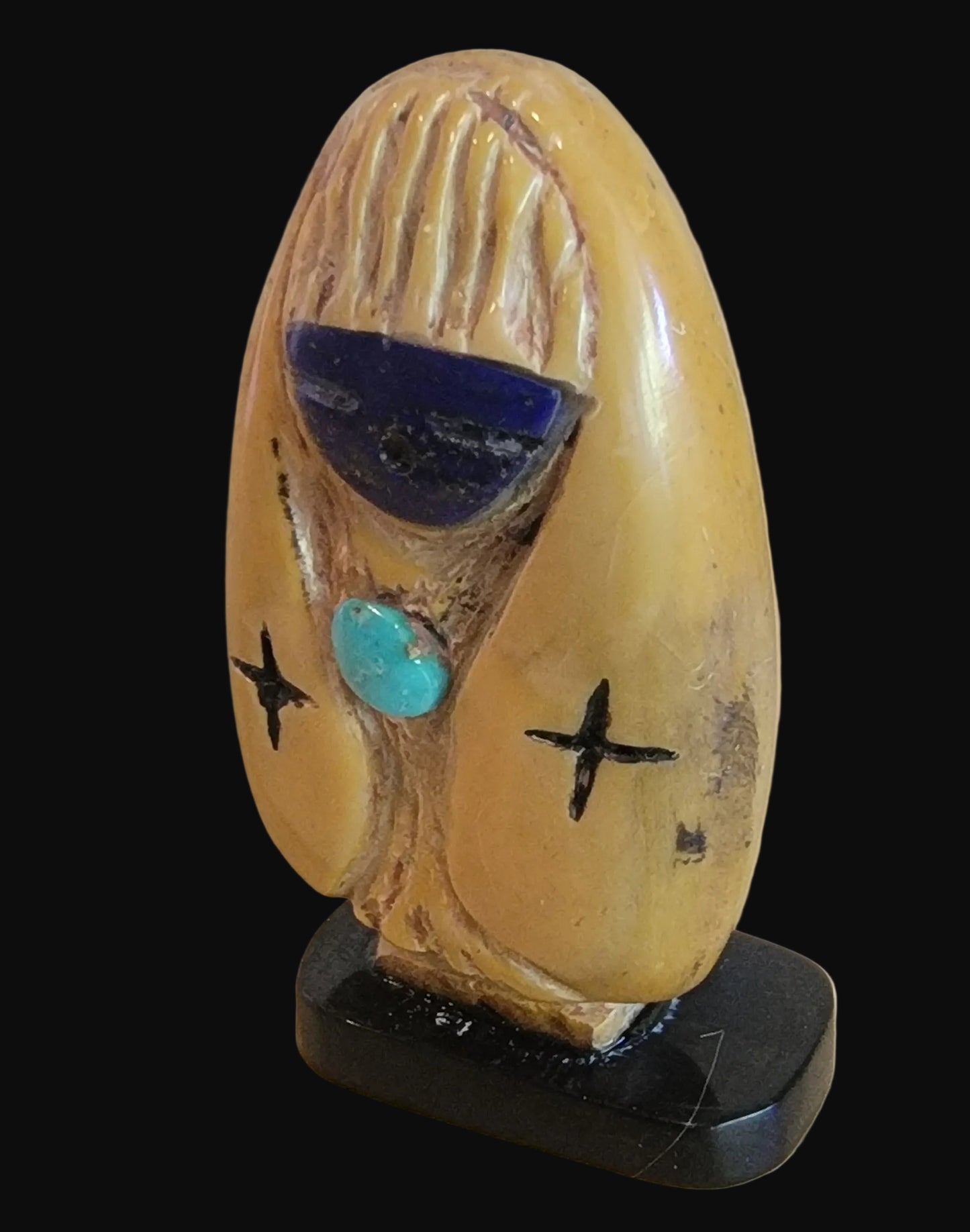 Picture Stone Jasper w/ Lapis Face Zuni Maiden Zuni Fetish