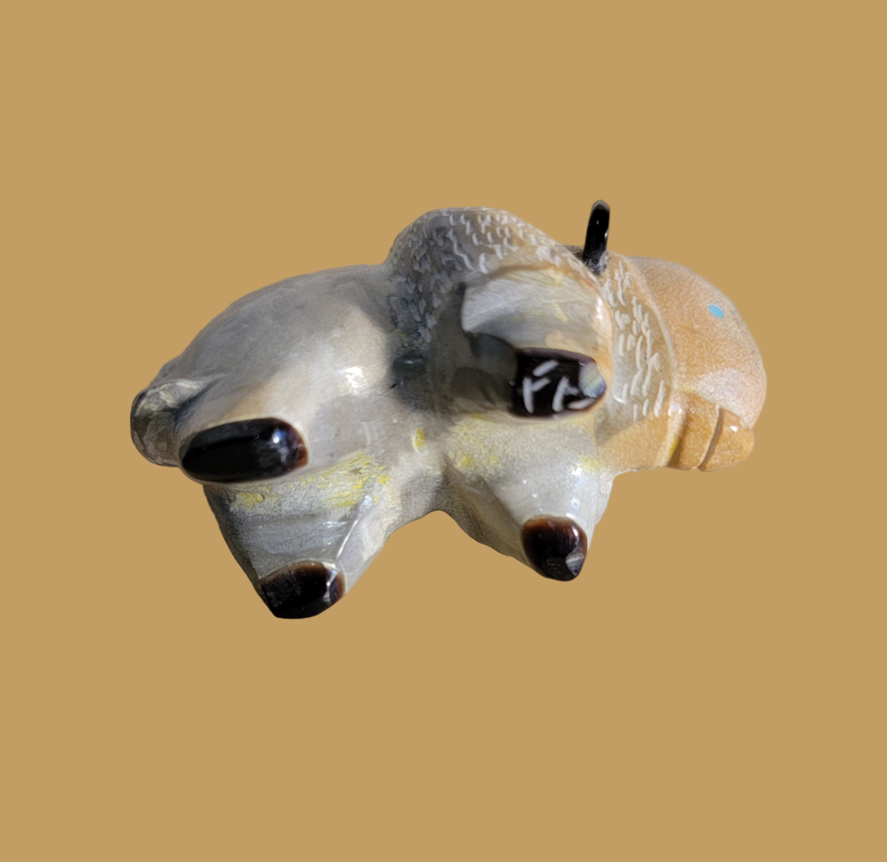 Powerful Travertine Bison/Buffalo Zuni Fetish