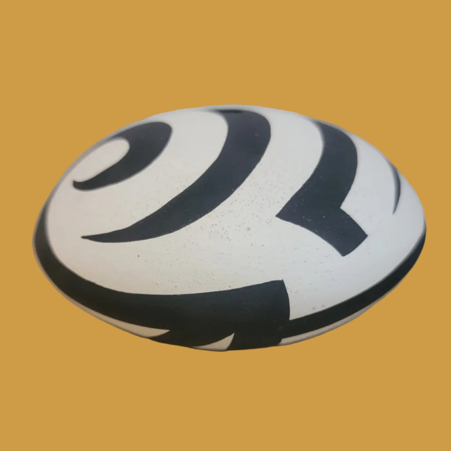 Thin Walled Black on White Acoma Pueblo Pottery Seedbowl