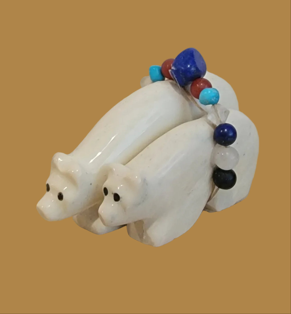 Double Serpentine Bears w/ Fancy Bundle Serpentine Zuni Fetish