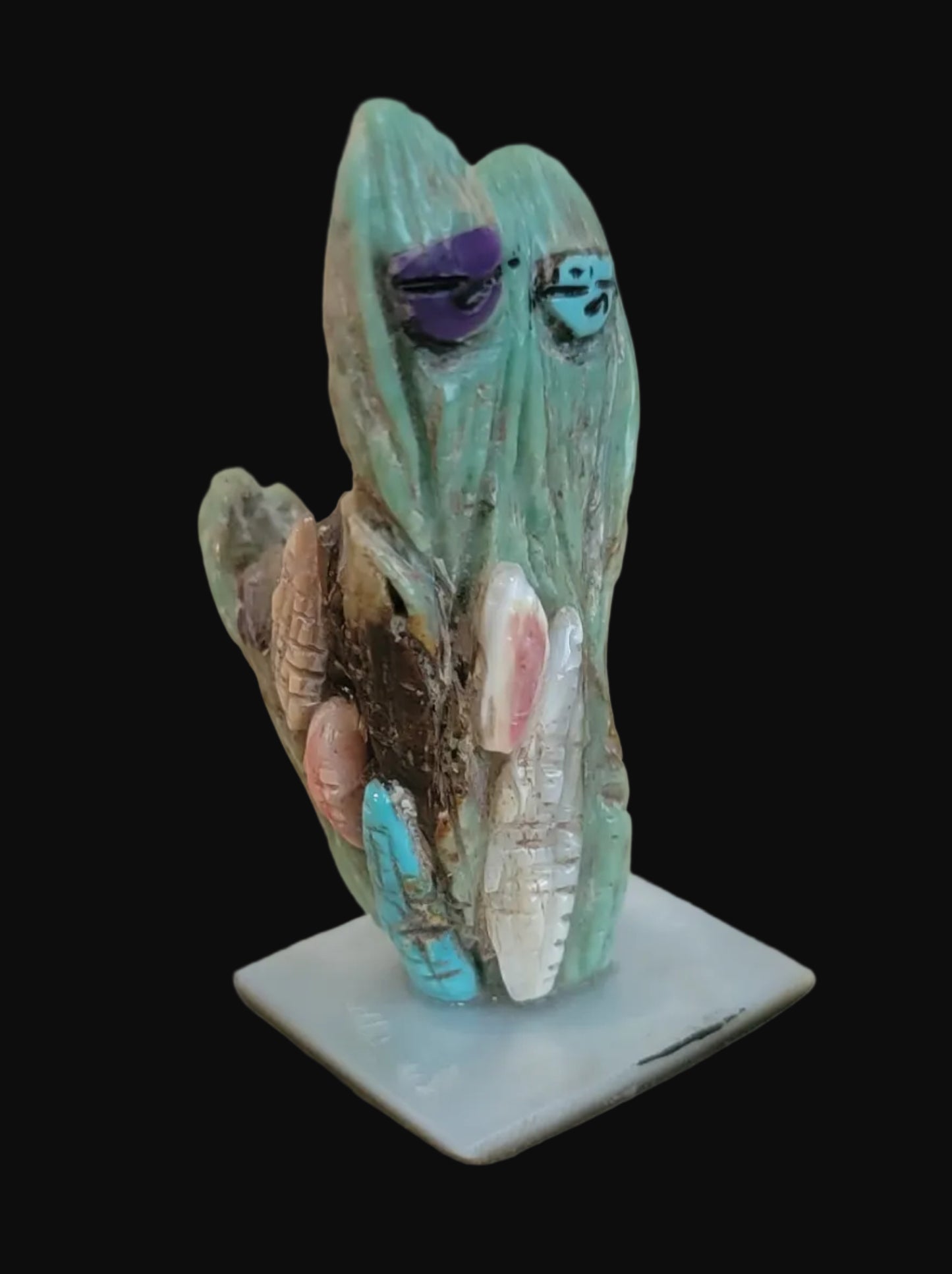 Quadruple Turquoise Zuni Corn Maidens w/Corn Zuni Fetish