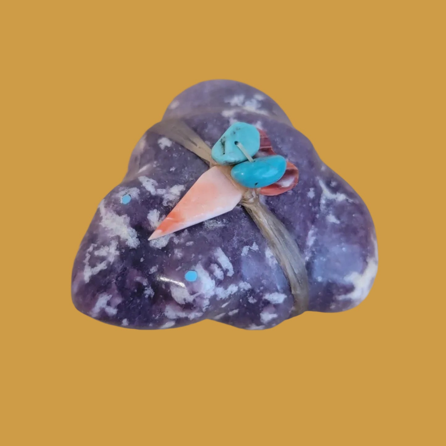 Purple Lepidolite Fertile Zuni Fetish Frog