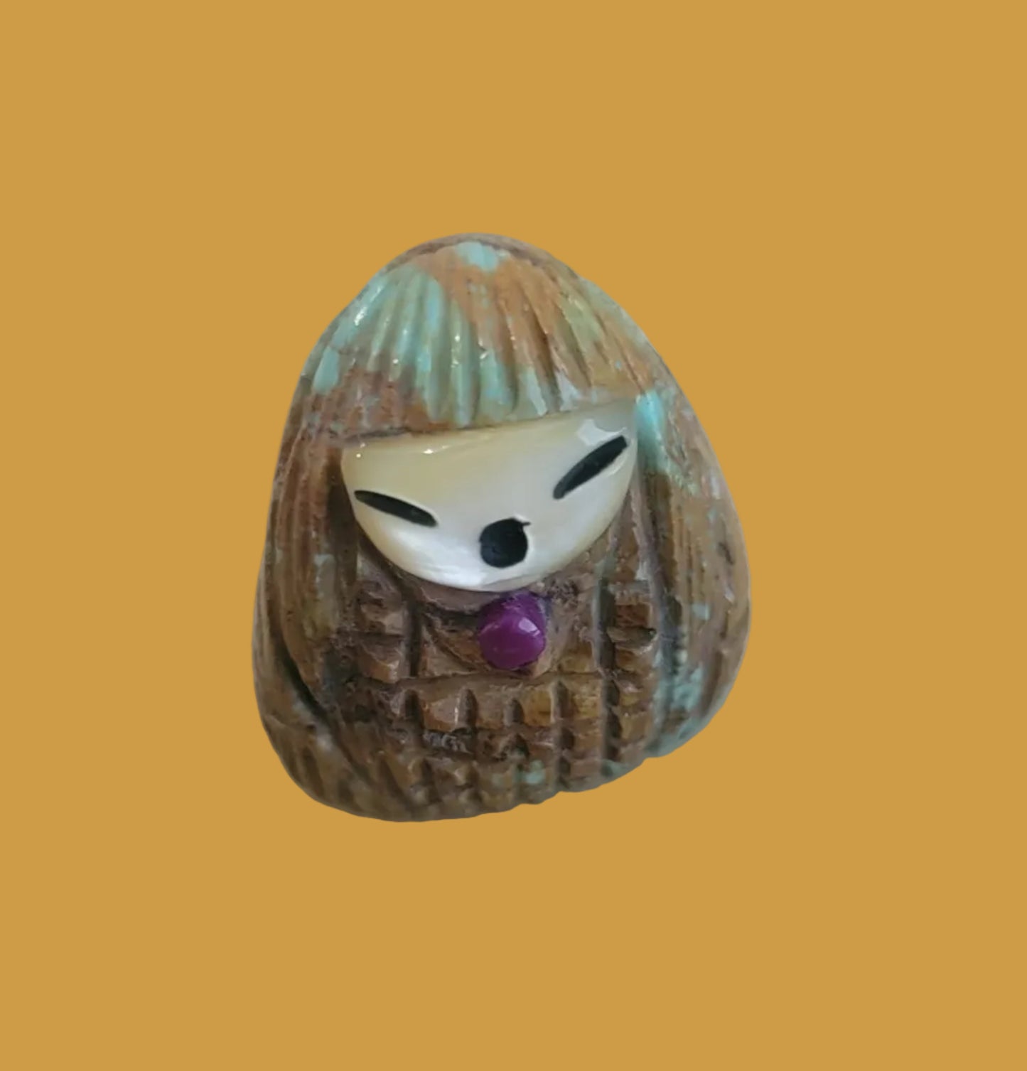 Mini Turquoise Zuni Corn Maiden Zuni Fetish