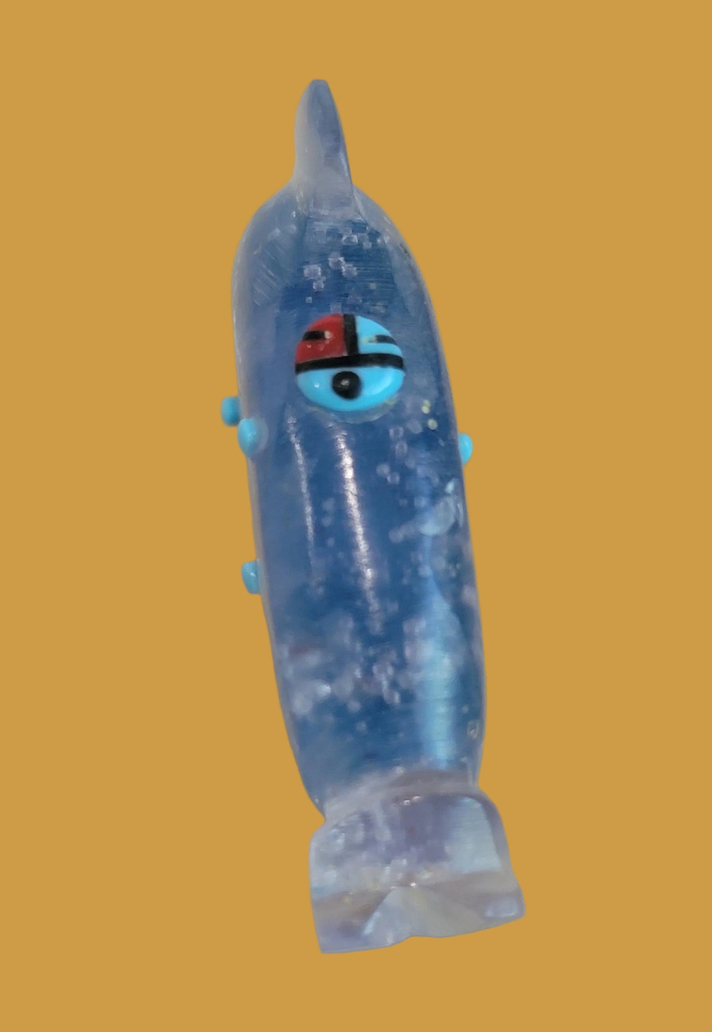 Surfite Dolphin w/Zuni Sun Zuni Fetish