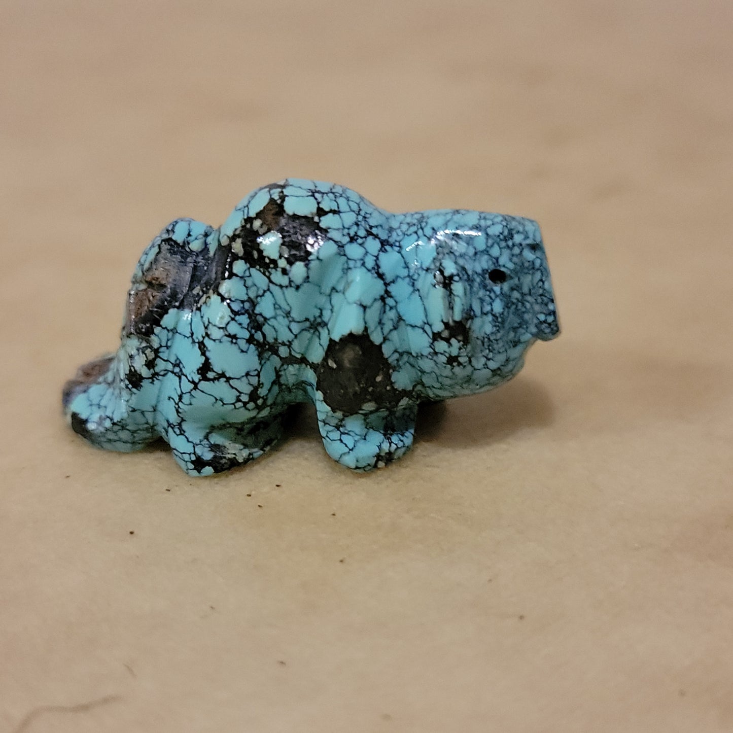 Albert Livingston Navajo Natural Turquoise Beaver Zuni Fetish