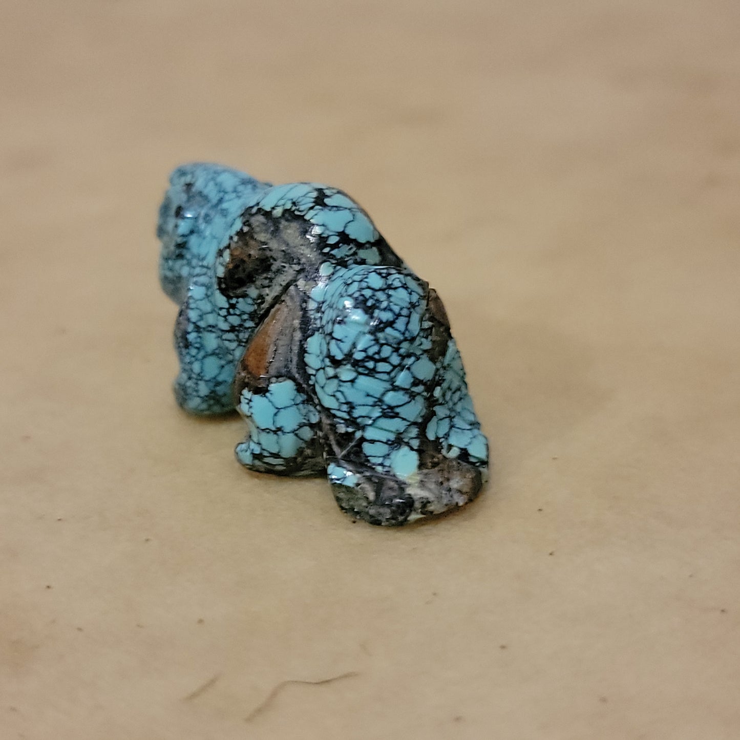 Albert Livingston Navajo Natural Turquoise Beaver Zuni Fetish